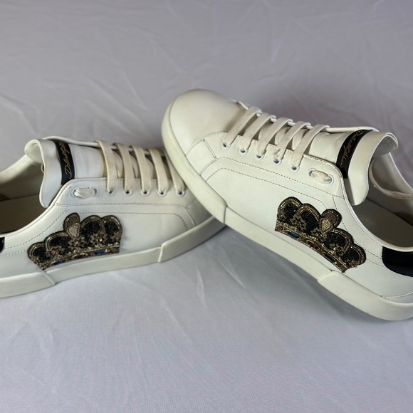 Dolce Gabbana King Logo \'White\' Gender: Men Size: 10.5